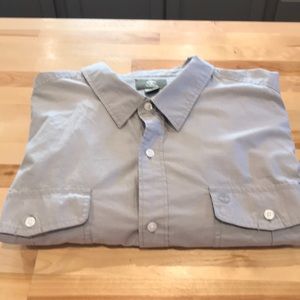 Timberland men’s gray button up shirt. Size XXL